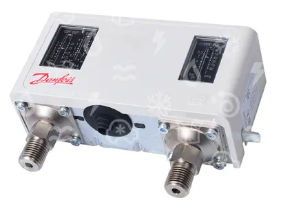 presostat DANFOSS kombinovaný, KP44, 0,6 - 6,0 , 2,0 - 12,0 , šroub. G 1/4